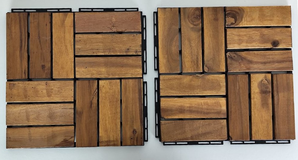 CountrySide Dřevěné dlaždice 30x30x2 cm HG10745 sada 10 kusů - 2. jakost (2)